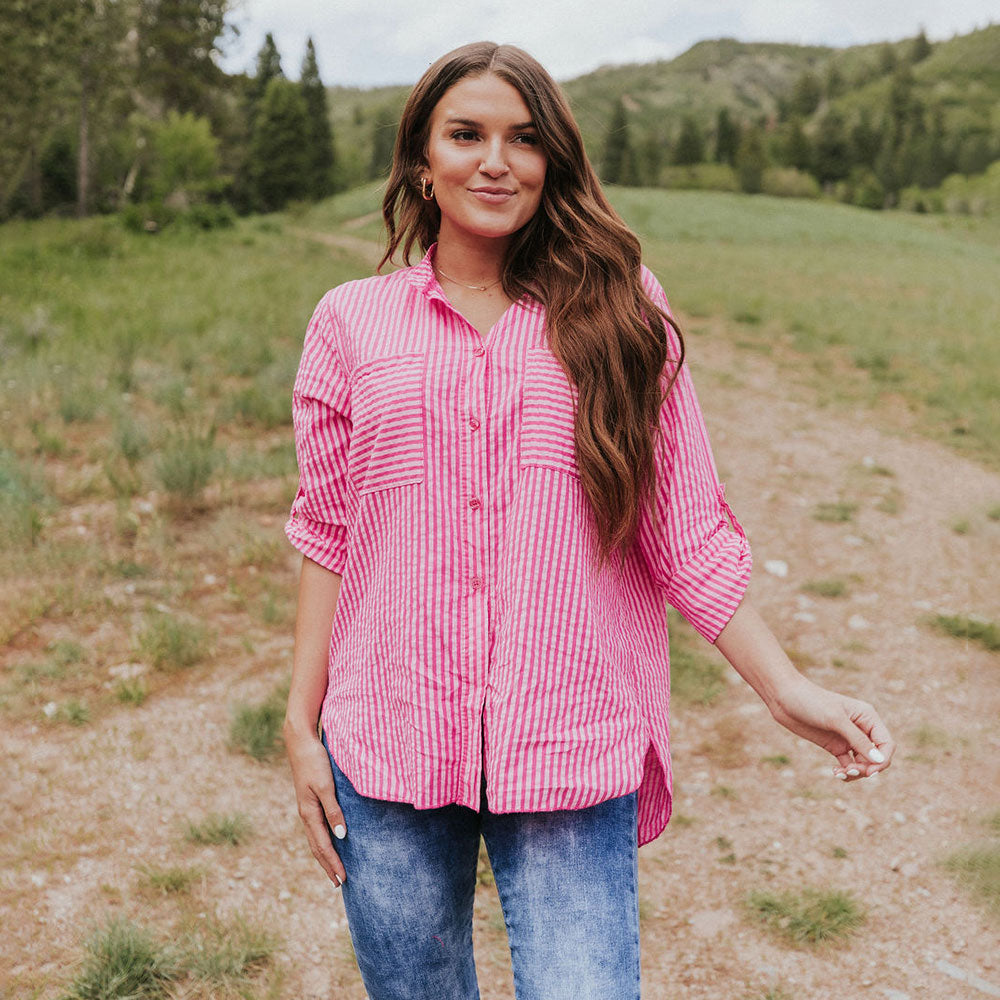 Louis Shirt (Pink stripe)