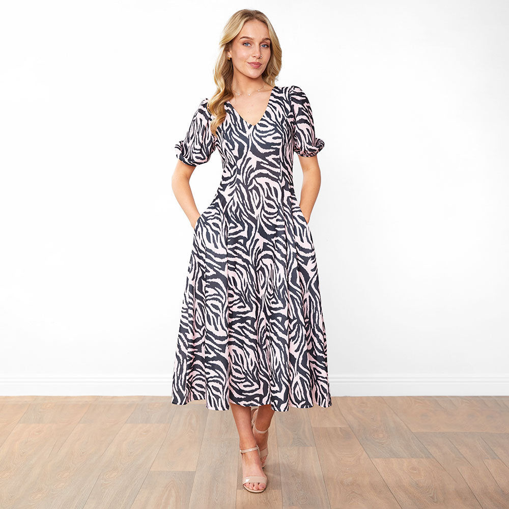 Lucy Dress (Pink Zebra)