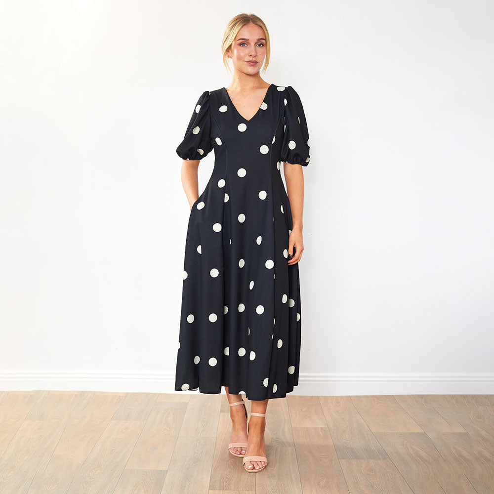 Lucy Dress (Black Polka Dot)