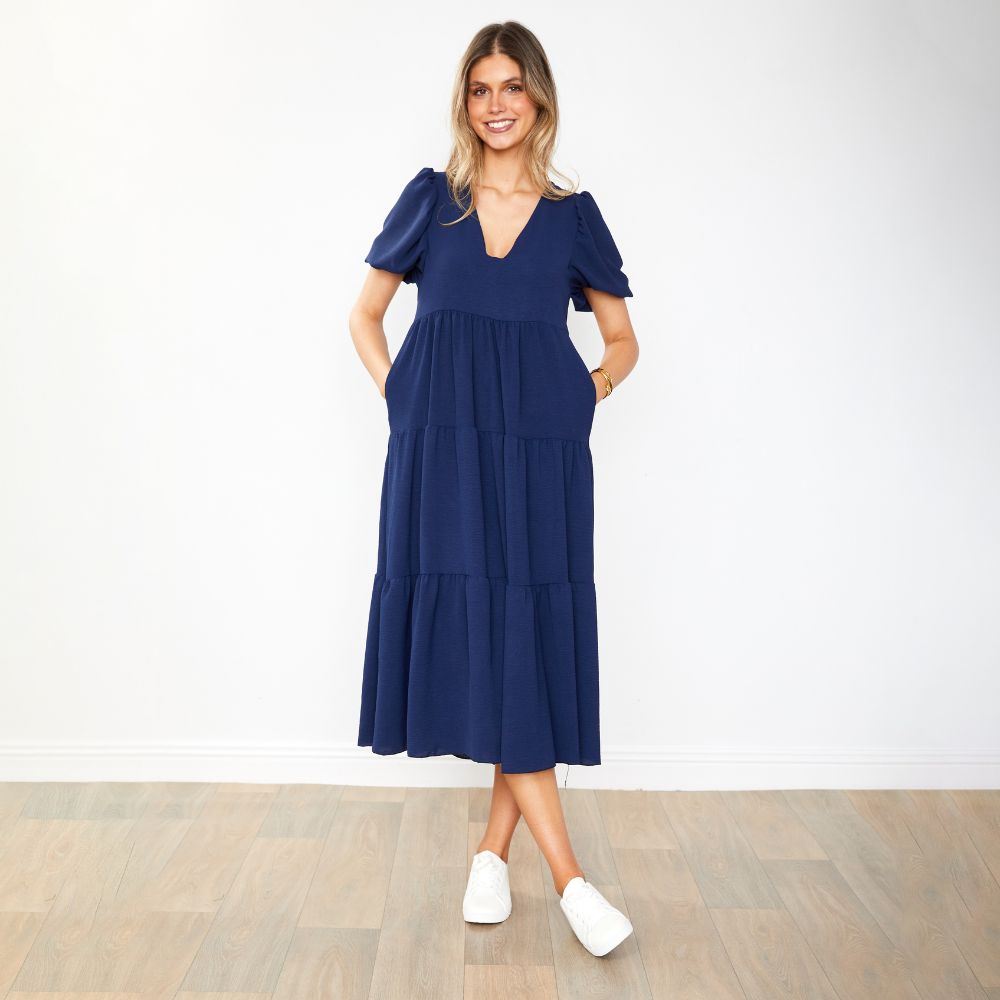 Mabel Dress (Navy)