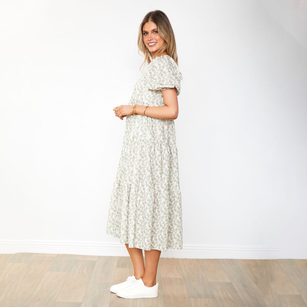 Mabel Dress (Orchid Green)