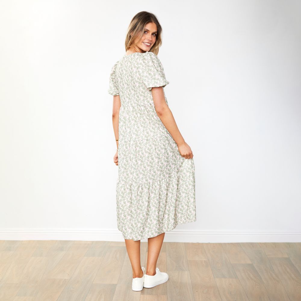 Mabel Dress (Orchid Green)