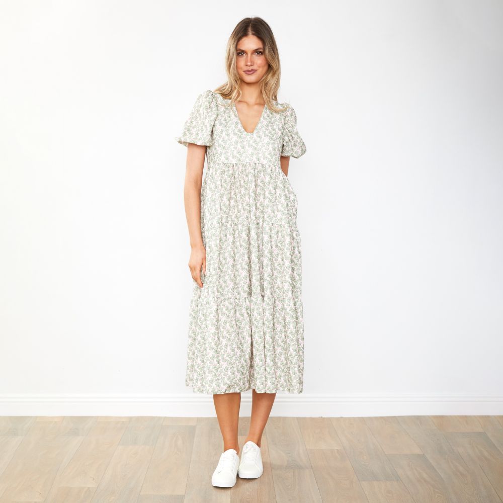 Mabel Dress (Orchid Green)