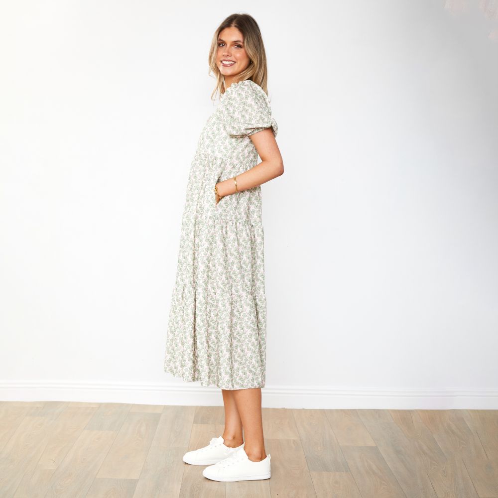 Mabel Dress (Orchid Green)