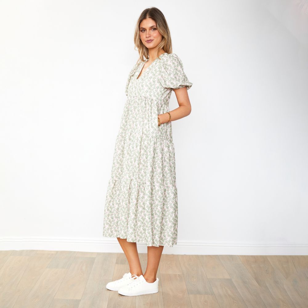 Mabel Dress (Orchid Green)