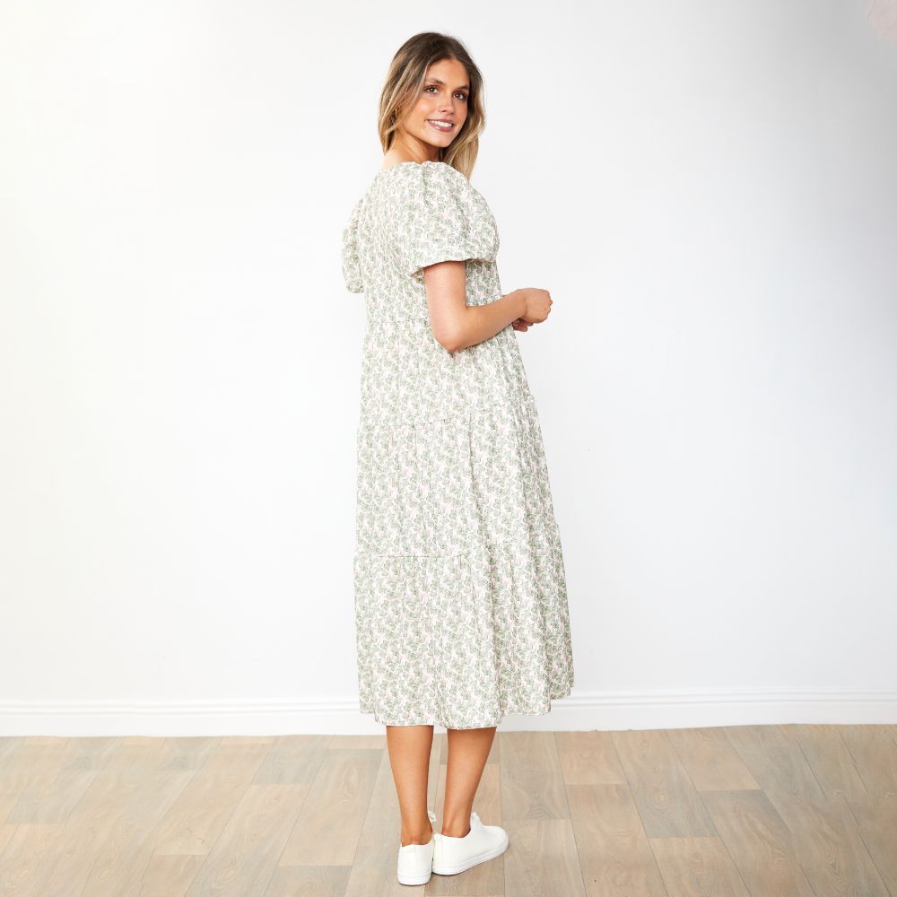 Mabel Dress (Orchid Green)