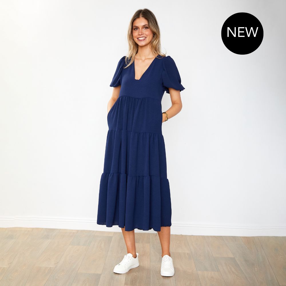 Mabel Dress (Navy)