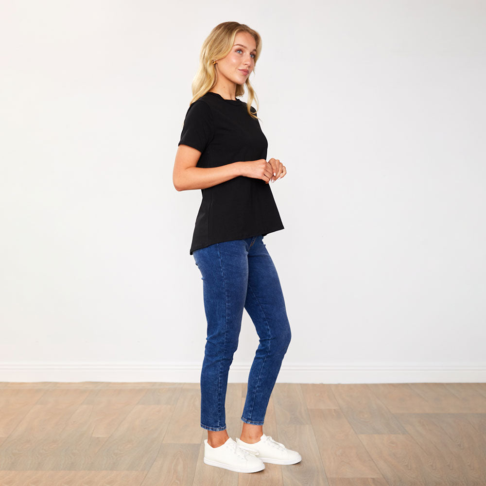 Mila Top Blue & Black - (2 for €35)