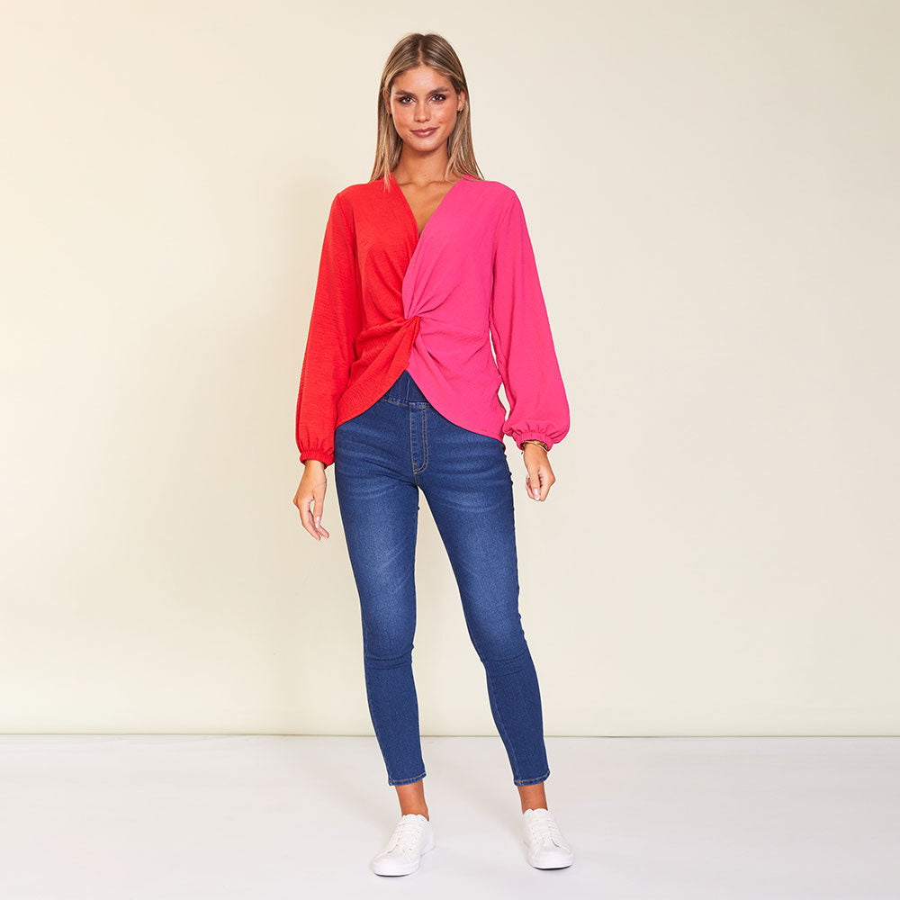 Milly Top (Red/Pink)