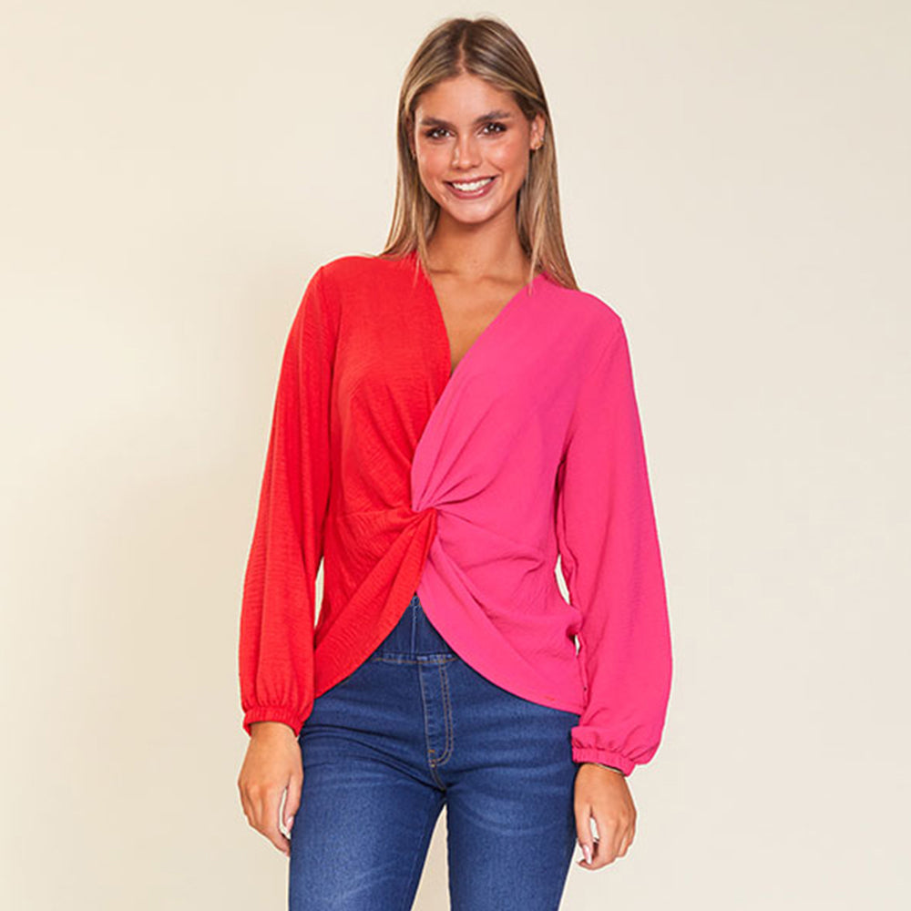 Milly Top (Red/Pink)