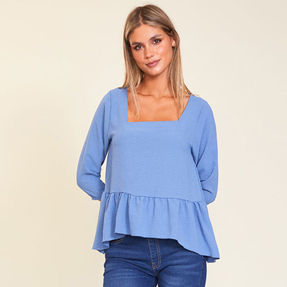 Naomi Top (Powder Blue) - The Casual Company