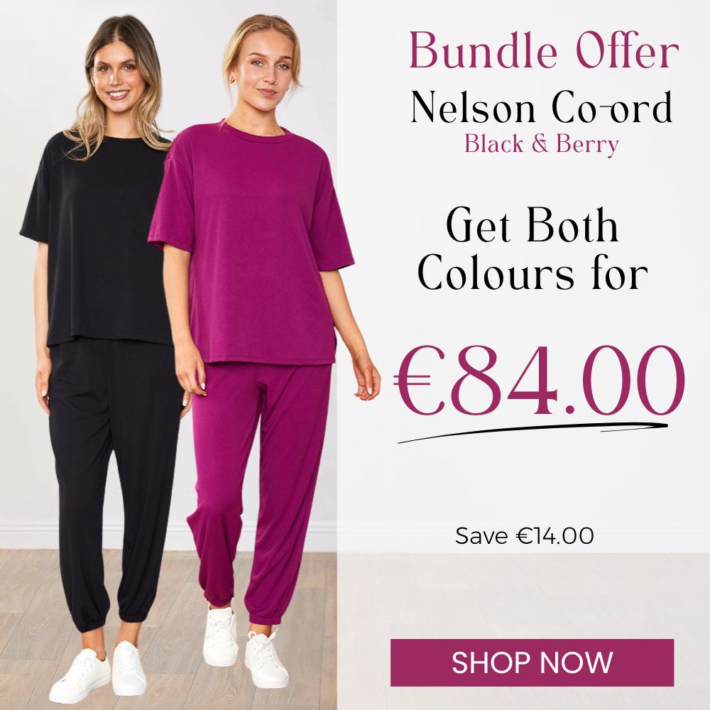 Nelson Co-ords Black & Berry (2 for €84)