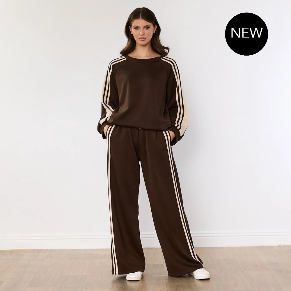Chelsea Stripe Co-ord (Brown)