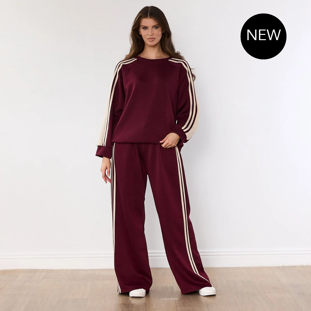 Chelsea Stripe Co-ord (Wine)