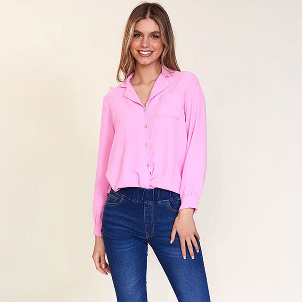 Nikki Shirt (Pink) - The Casual Company