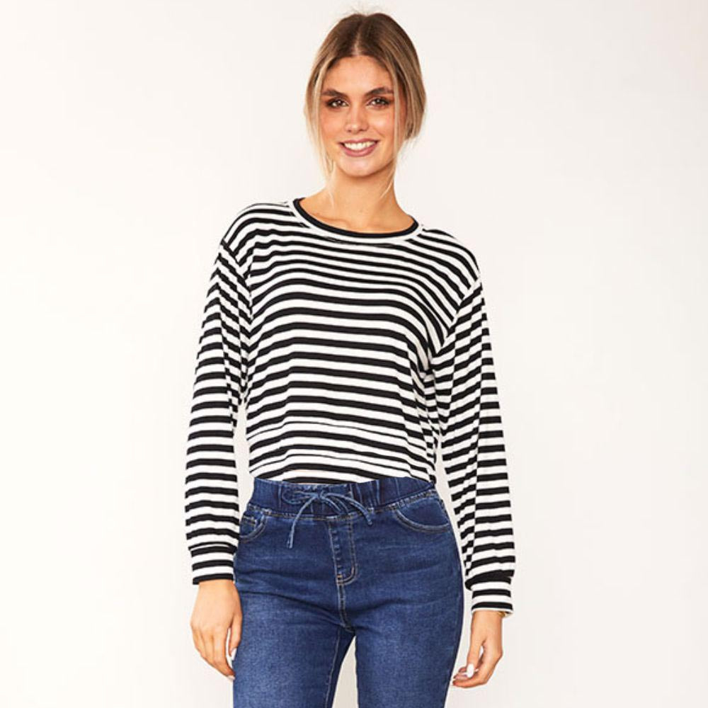 Nyla Top (Black Stripe)