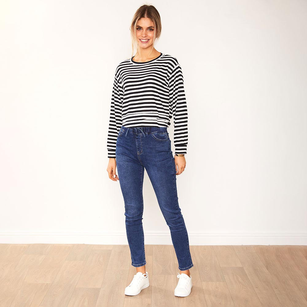 Nyla Top (Black Stripe)
