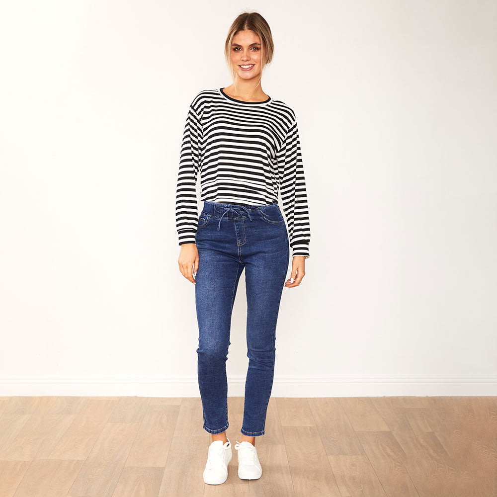 Nyla Top (Black Stripe)