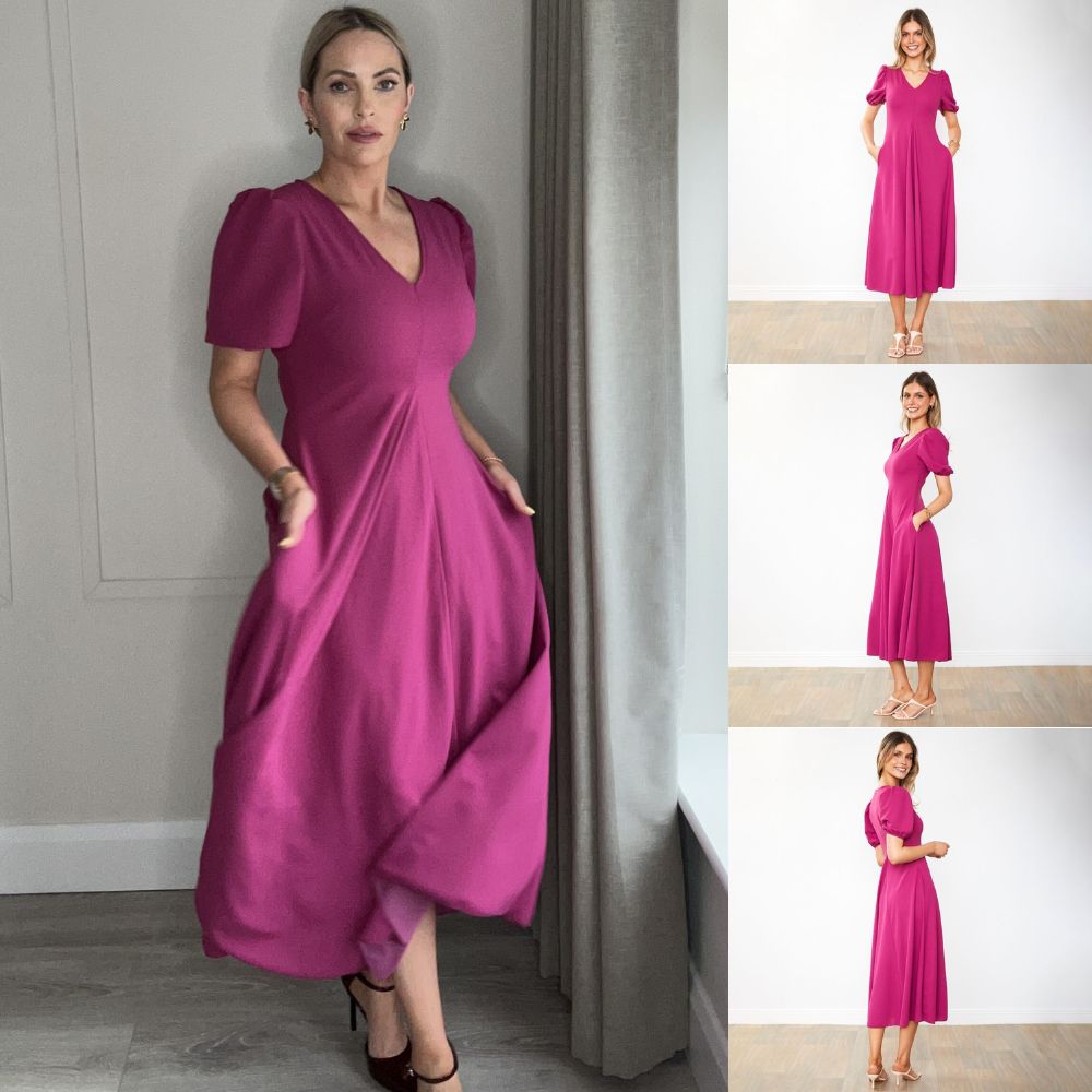Flora Dress (Berry)