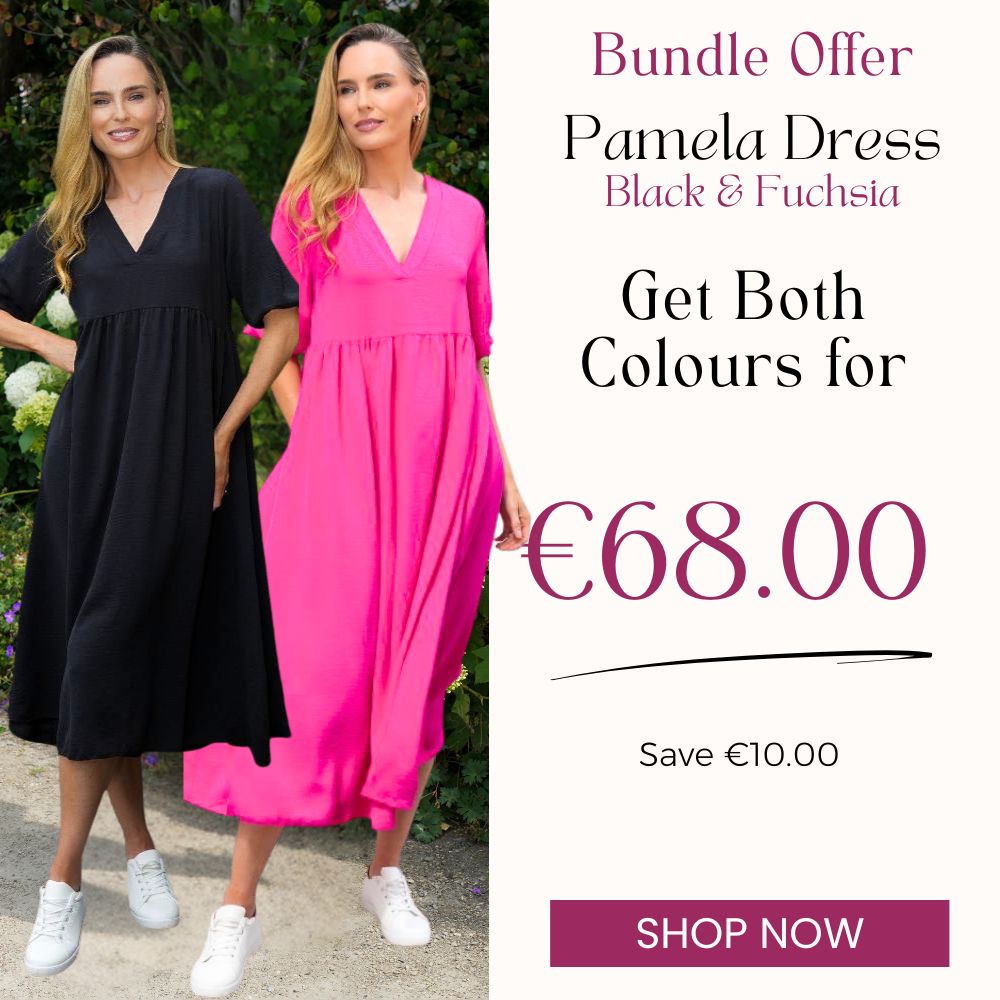 Pamela Dress (Black) & (Fuchsia) for €68