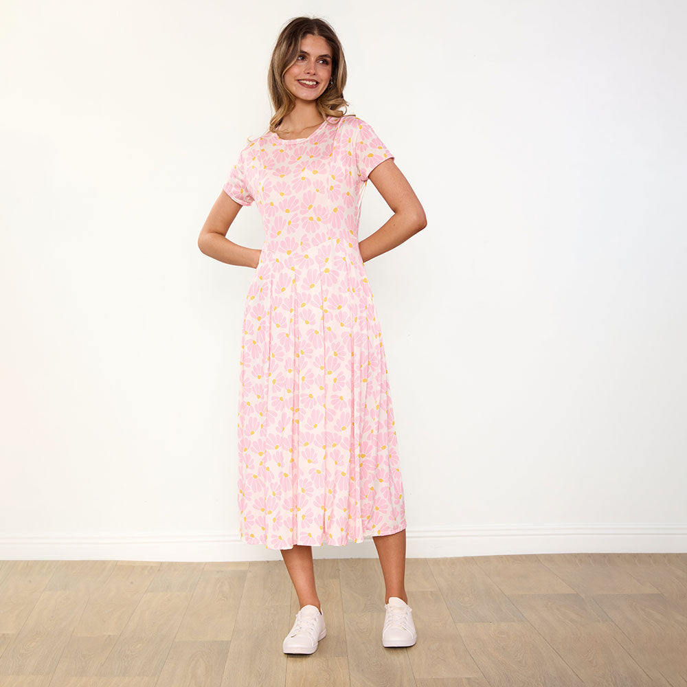 Polly Dress (Pink Floral)