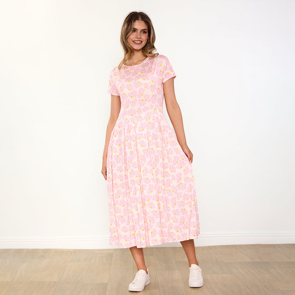 Polly Dress (Pink Floral)