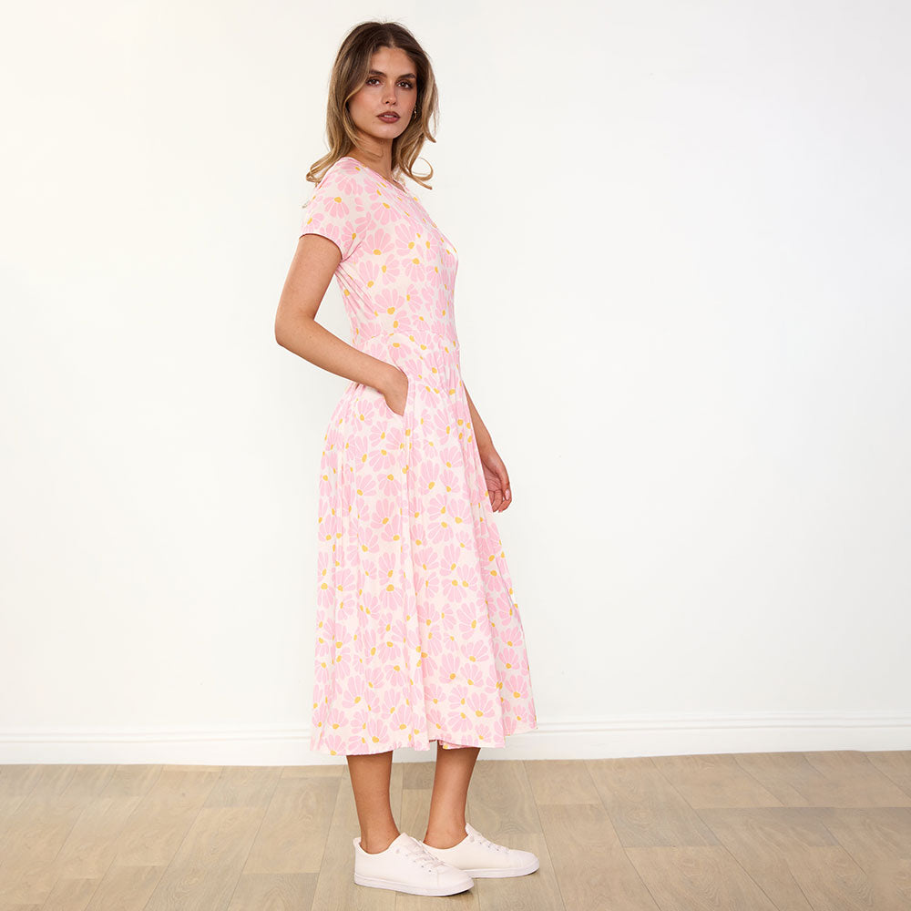 Polly Dress (Pink Floral)