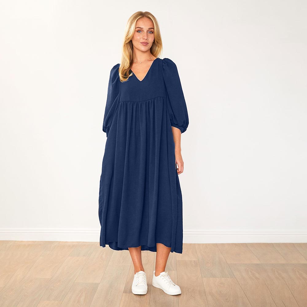 Porcha Dress in navy – women's dress – view 3