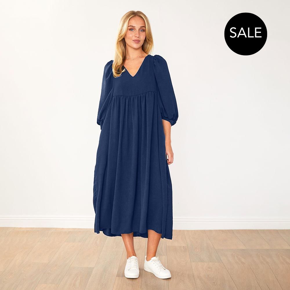 Porcha Dress in navy – women's dress