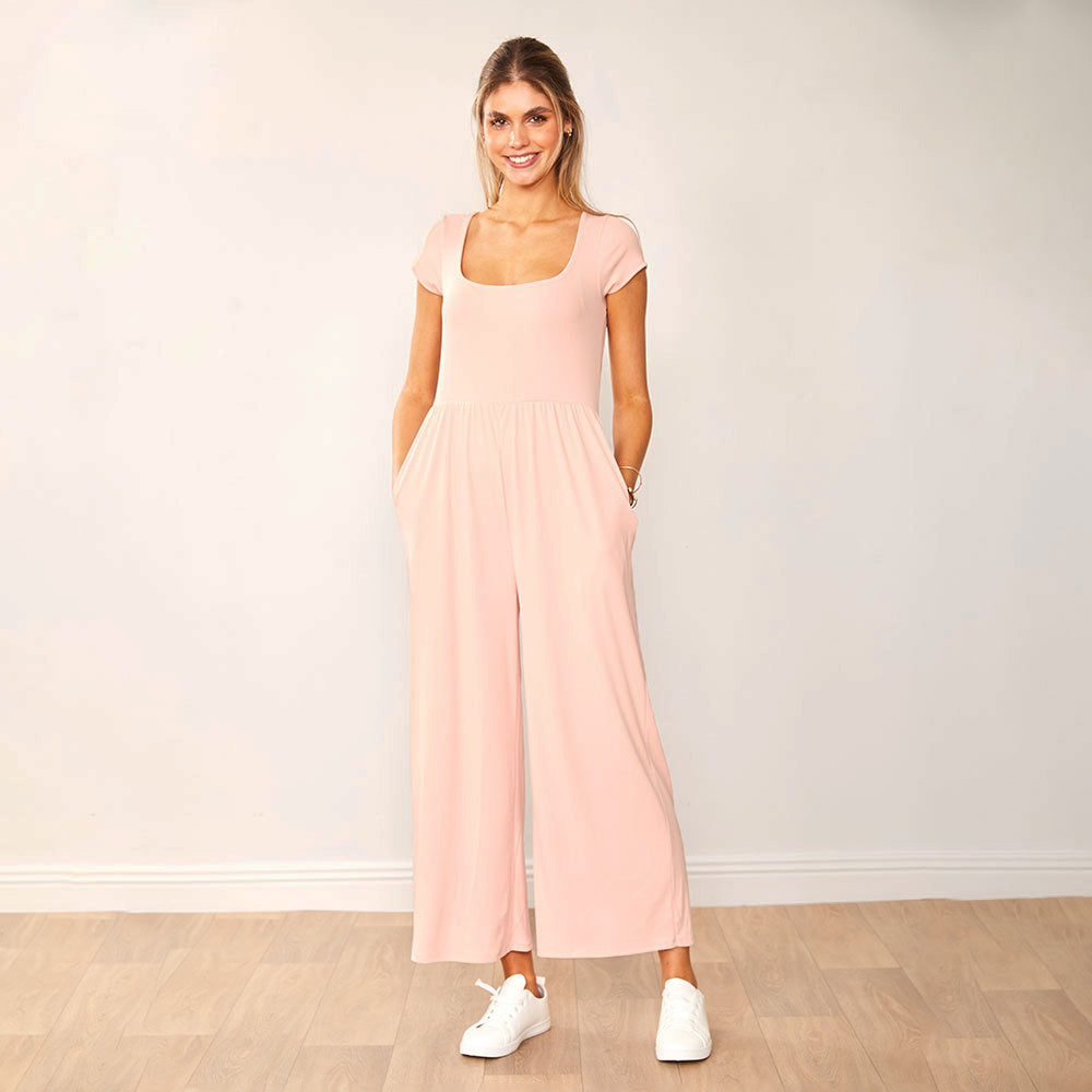 Quinnie Jumpsuit (Peachy Pink)