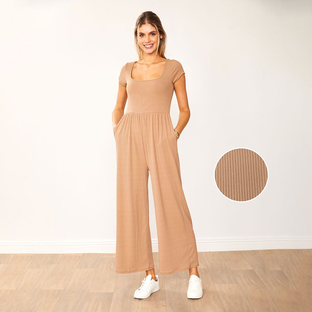 Quinnie Jumpsuit (Tan)