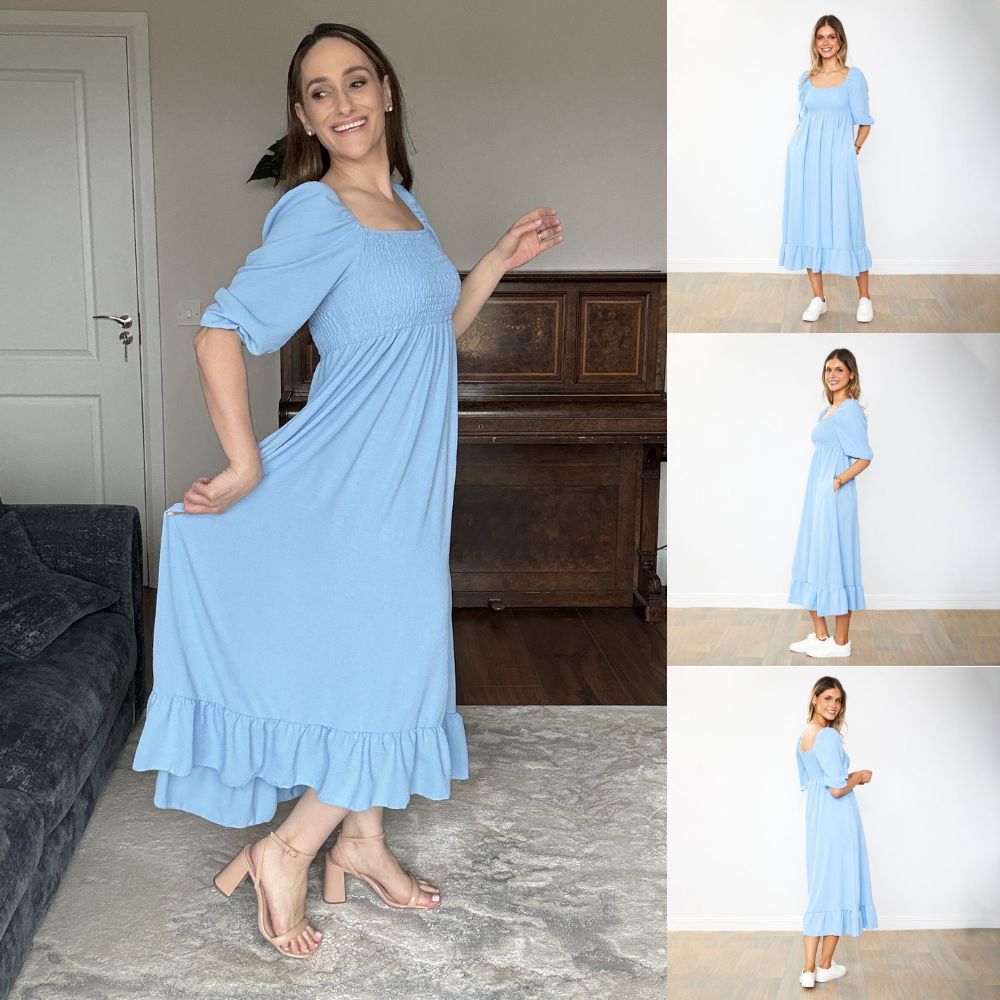 Vella Dress (Sapphire Blue)