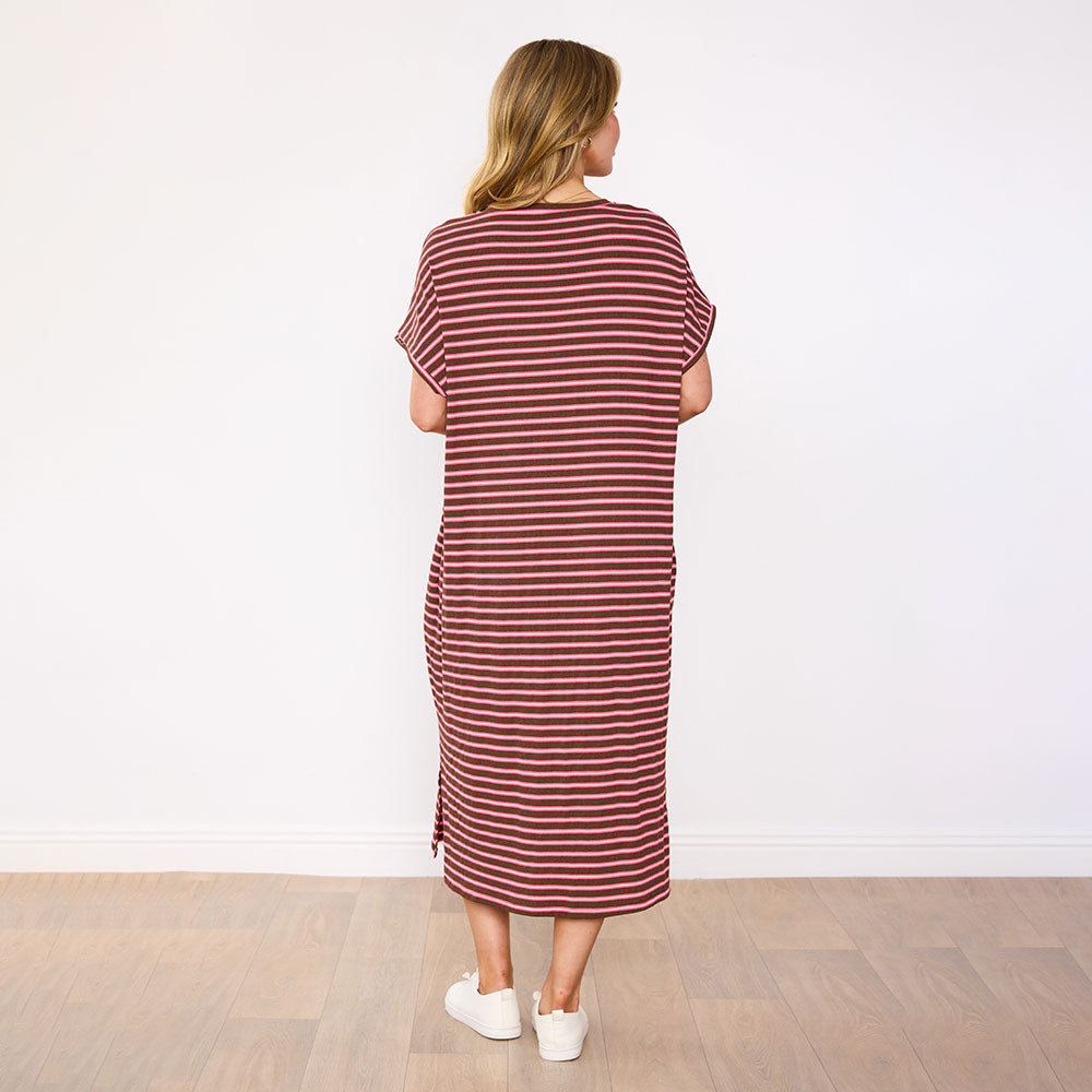 Rory Dress (Brown Stripe)