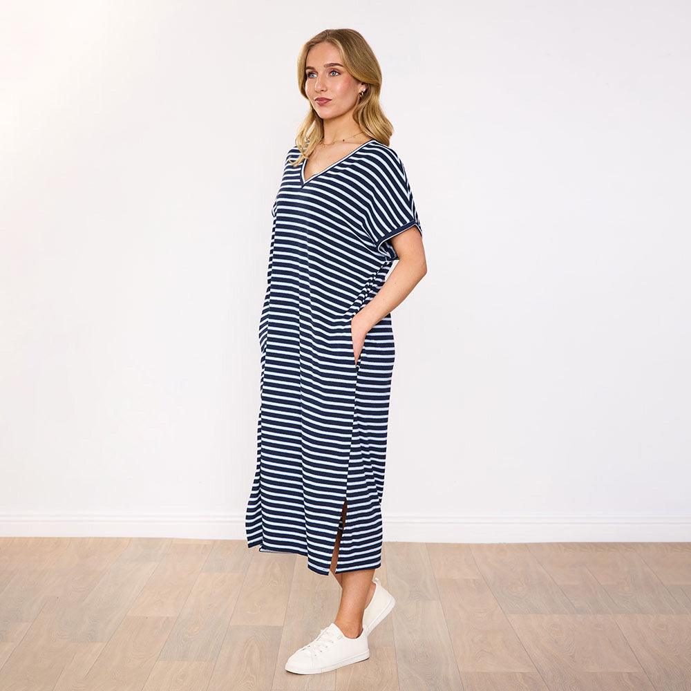 Rory Dress (Navy Stripe)