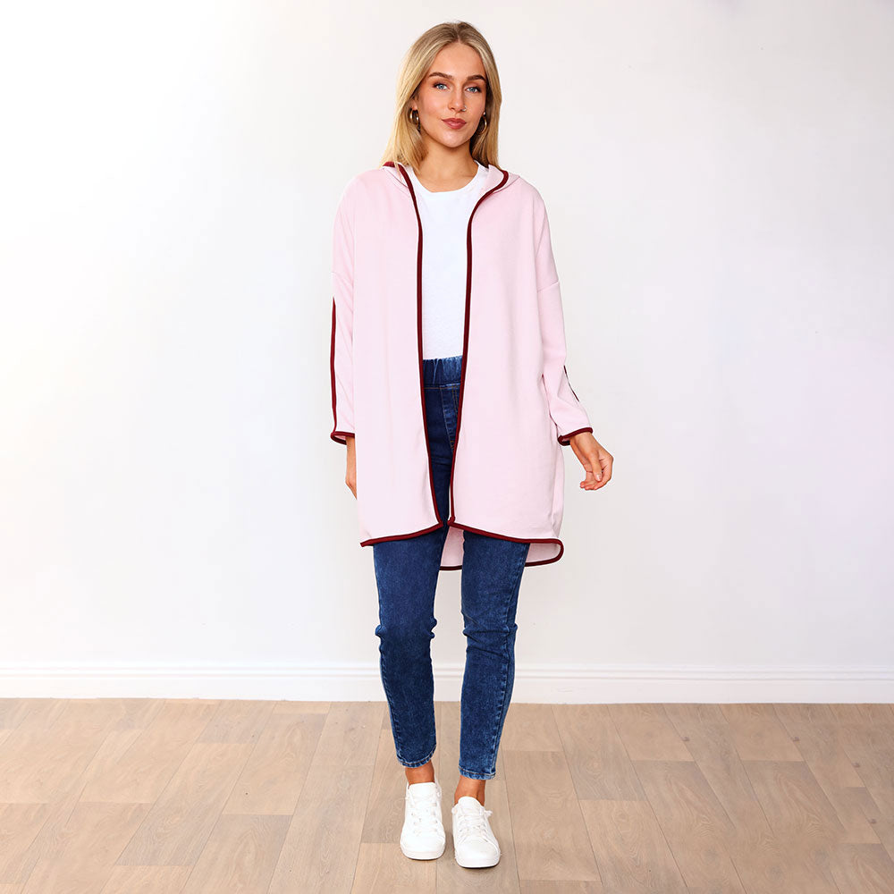 Rosie Hoody (Pink/Wine Trim)