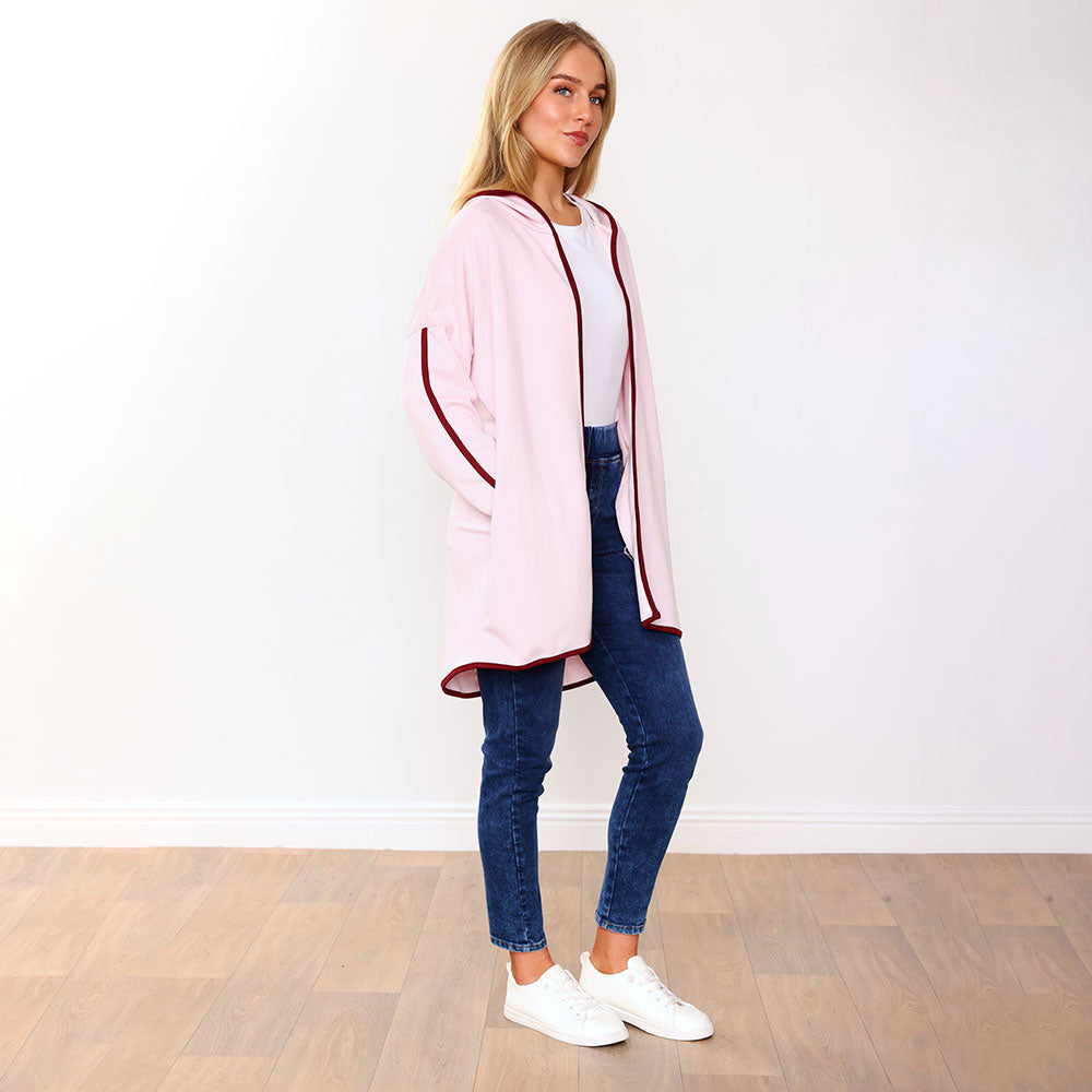 Rosie Hoody (Pink/Wine Trim)