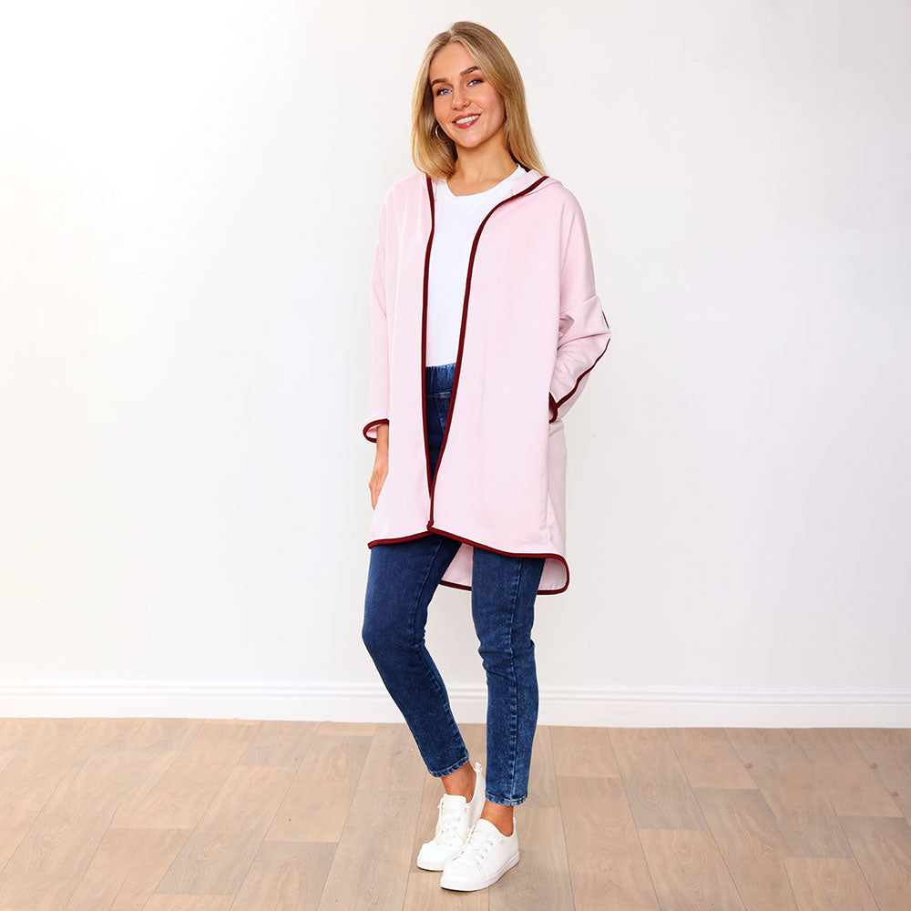 Rosie Hoody (Pink/Wine Trim)