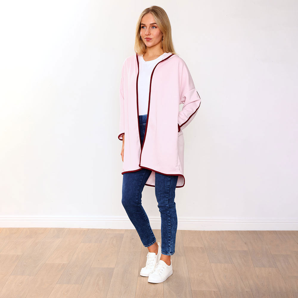Rosie Hoody (Pink/Wine Trim)