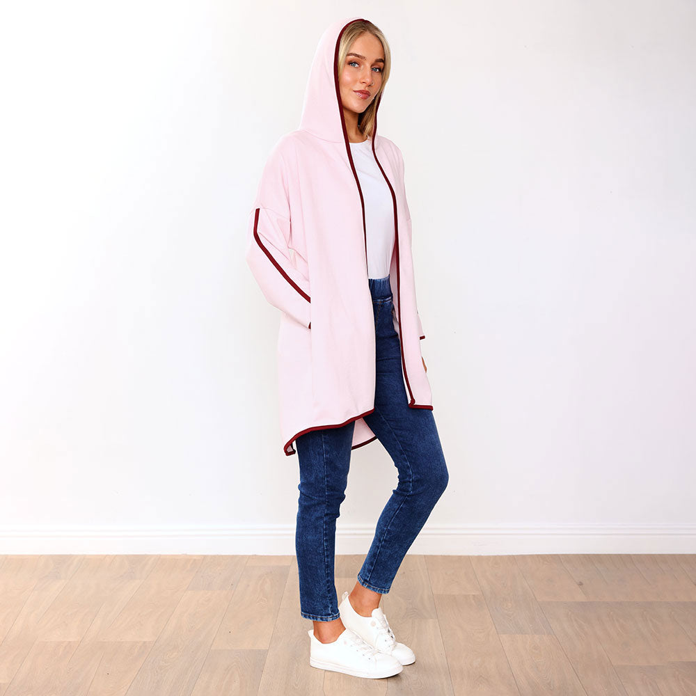 Rosie Hoody (Pink/Wine Trim)