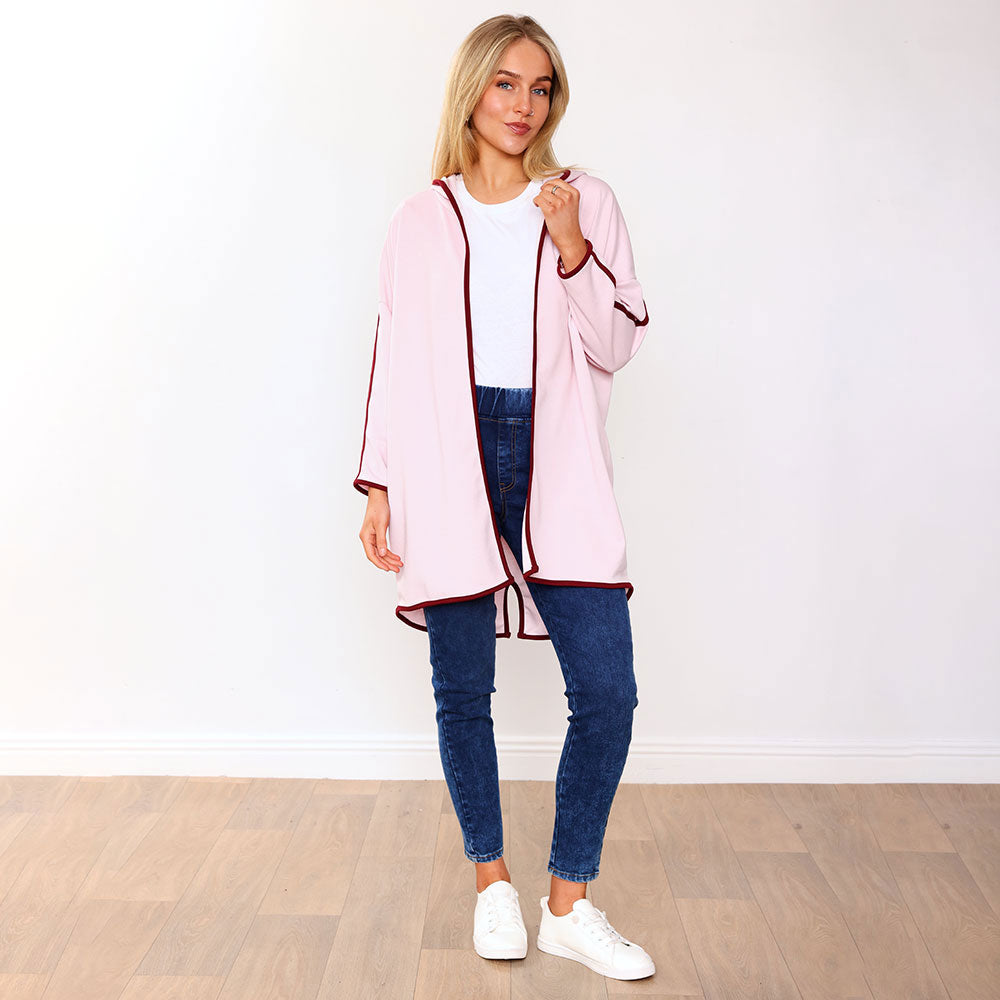 Rosie Hoody (Pink/Wine Trim)