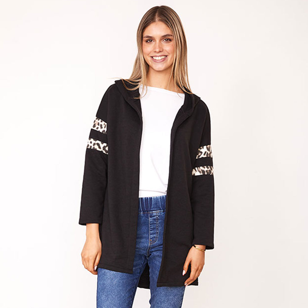 Rosie Hoody (Black/Leopard)