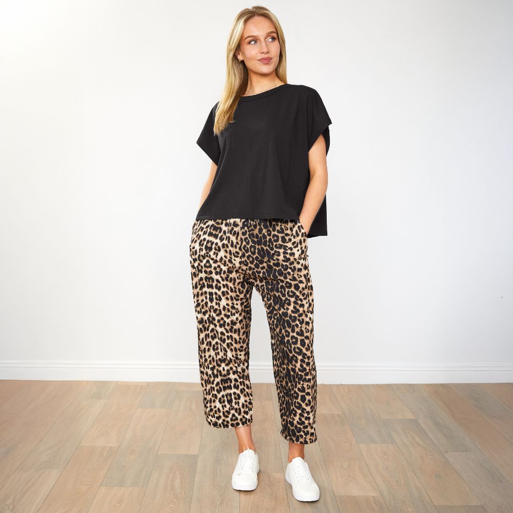 Roxy Co-Ord (Black/Leopard)