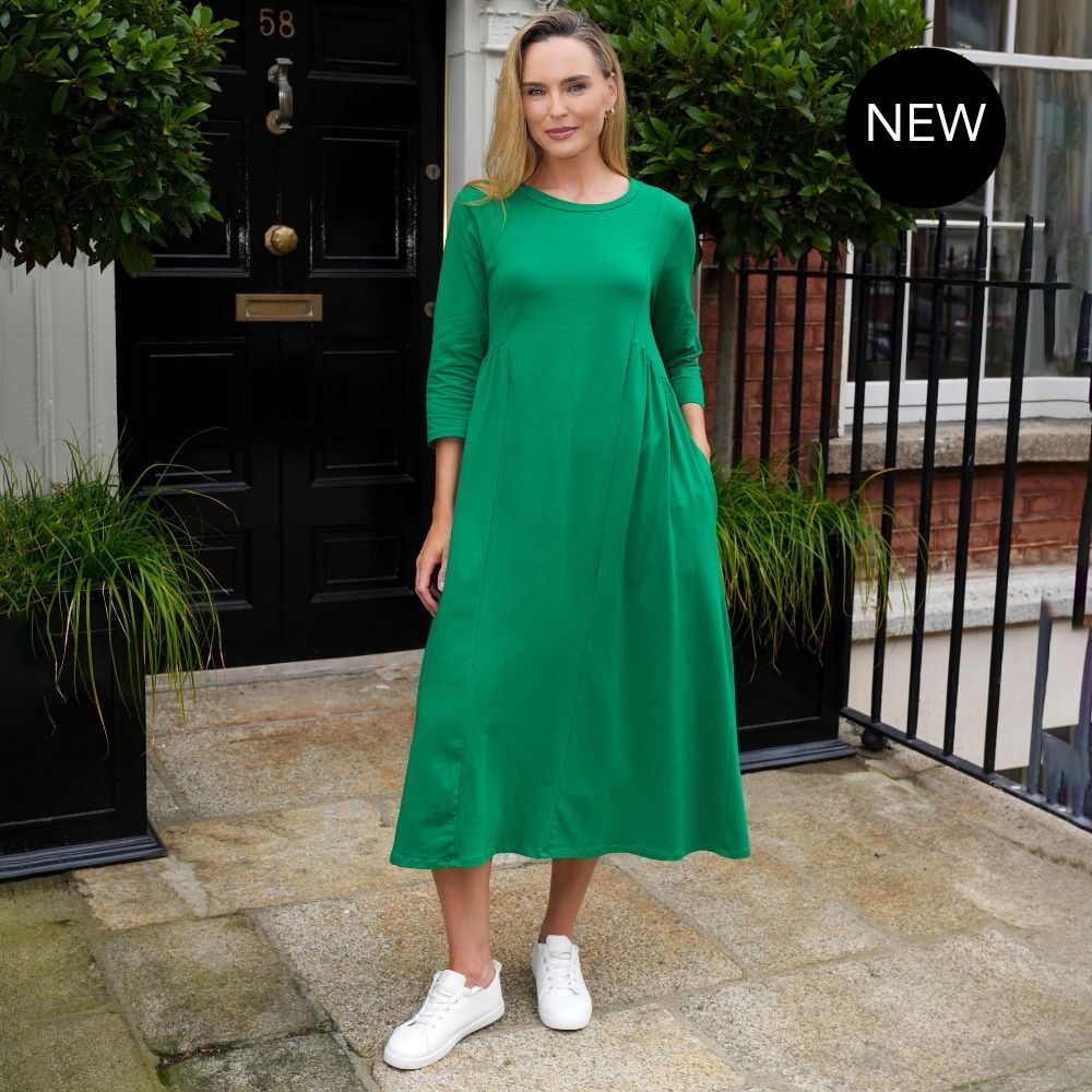 Sally Dress Black & Kelly Green (2 for €82)