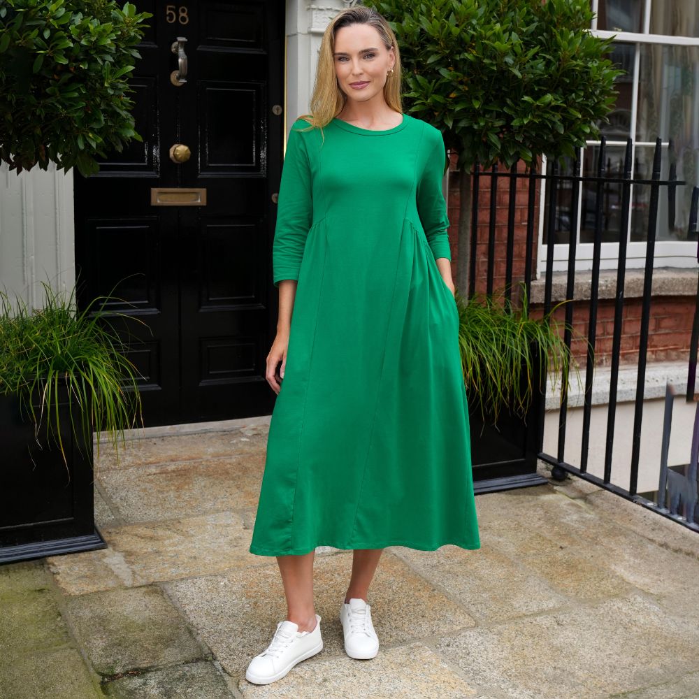 Sally Dress Navy & Kelly Green (2 for €82)