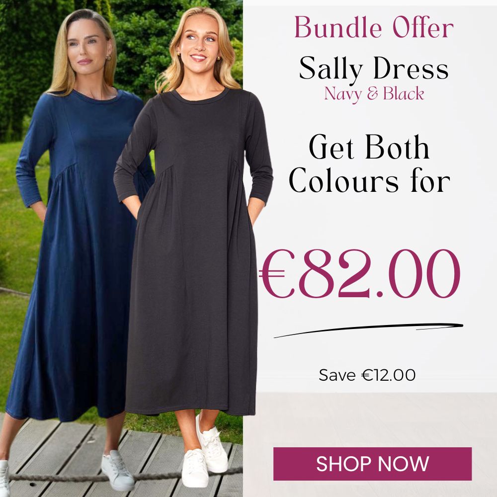 Sally Dress Navy & Black (2 for €82)