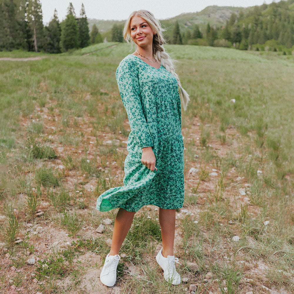 Sofia Dress (Floral Green)