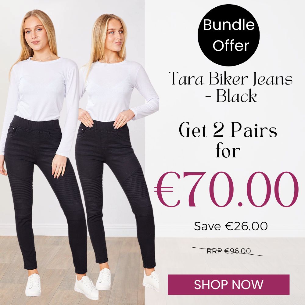 Tara Biker Jeans (Black) x 2 for €70