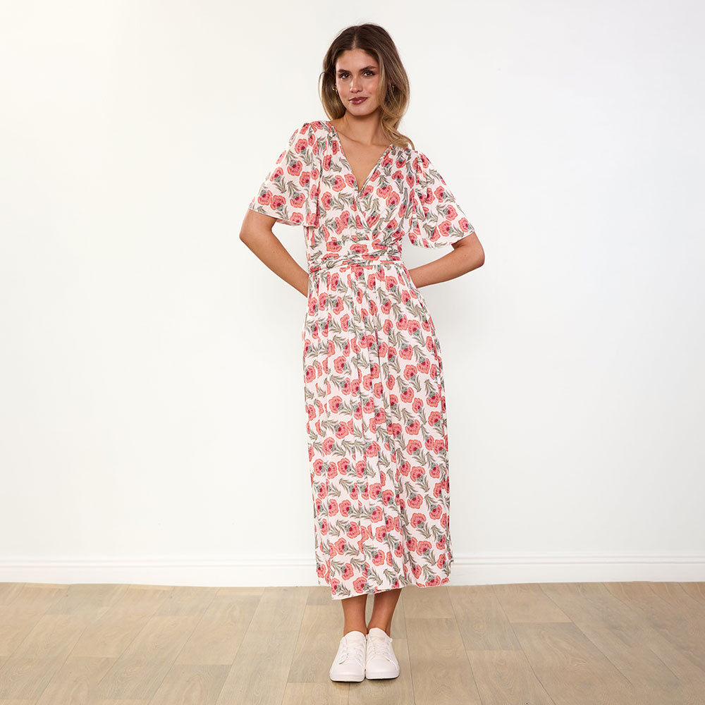 Teagan Dress (Safflower Strawberry)