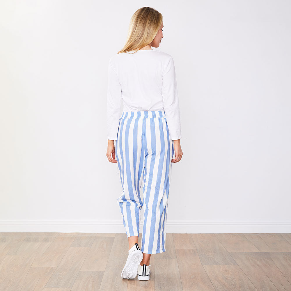 Tessa Trousers (Blue Stripe)