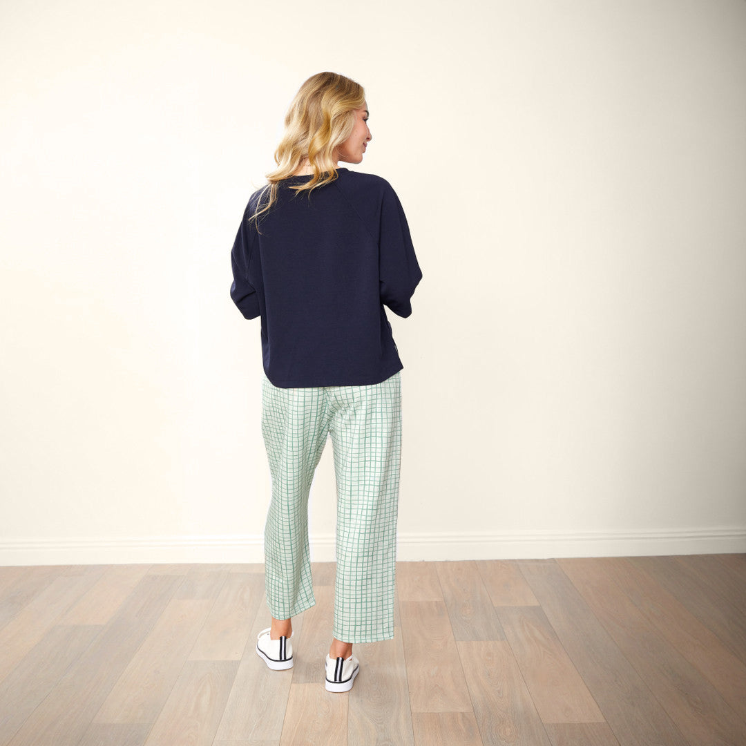 Tessa Trousers (Green Grid)